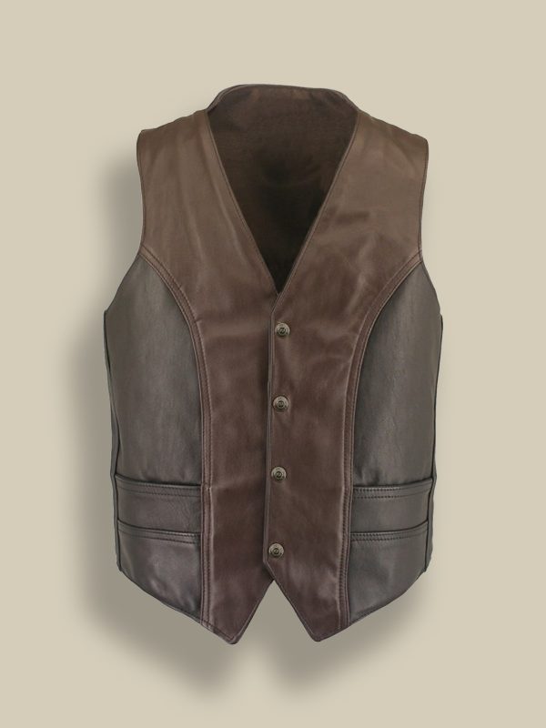 Men’s Heritage Vintage Leather Vest | Distressed Antique Gilet | Full Grain Apparel