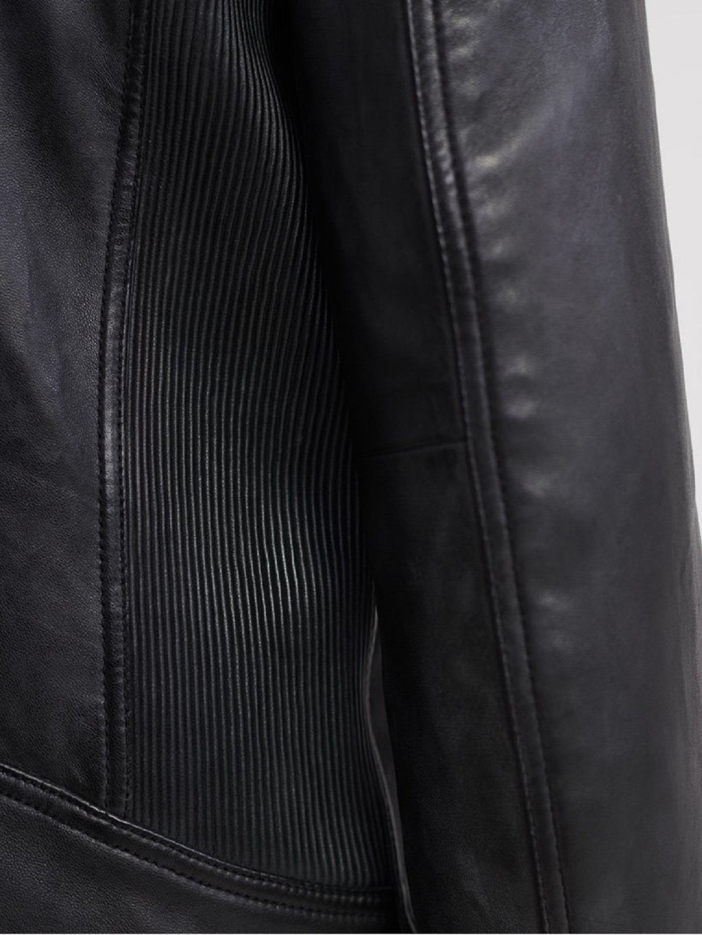Chaqueta de cuero Cafe Racer Stealth Black para hombre | Moto minimalista urbana | Prendas de piel plena flor