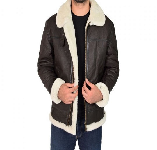Men’s Jet Black B3 Bomber Leather Jacket | Rugged Stealth Luxury | Full Grain Apparel