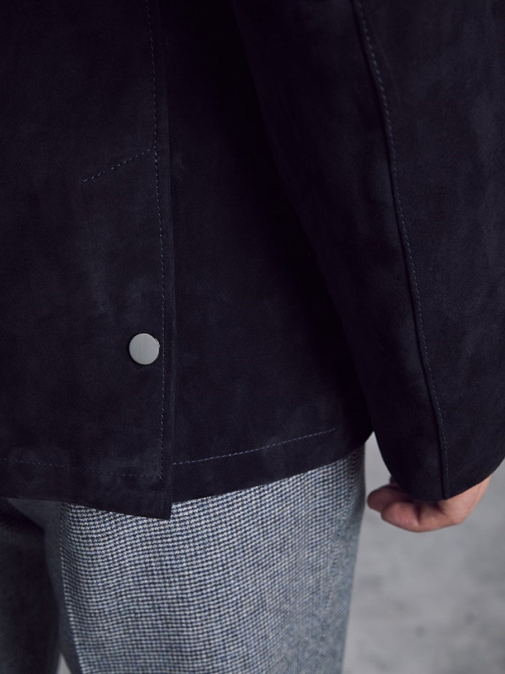 Men’s Stealth Onyx Black Suede Jacket | Modern Industrial Moto | Full Grain Apparel