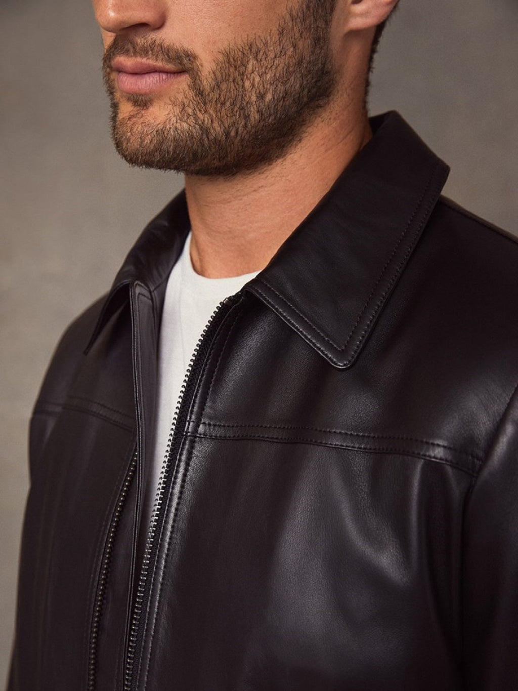 Men’s Midnight Heritage Vintage Leather Jacket | Distressed Black Racer | Full Grain Apparel