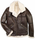 Men’s B3 Sheepskin Brown Bomber Jacket | Rugged Aviation Classic | Full Grain Apparel