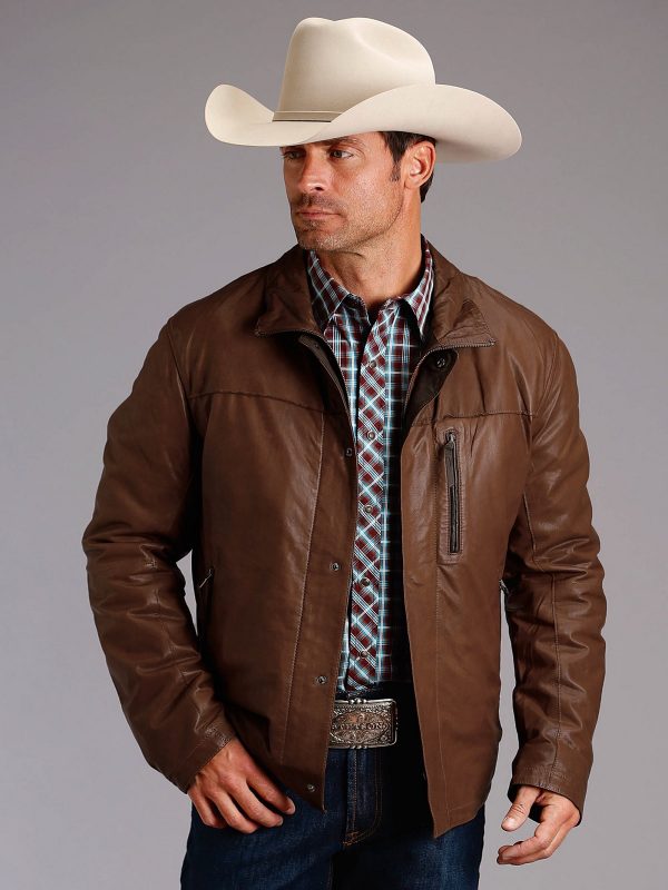 Men’s Tobacco Brown Leather Cafe Racer | Vintage Heritage Moto | Full Grain Apparel