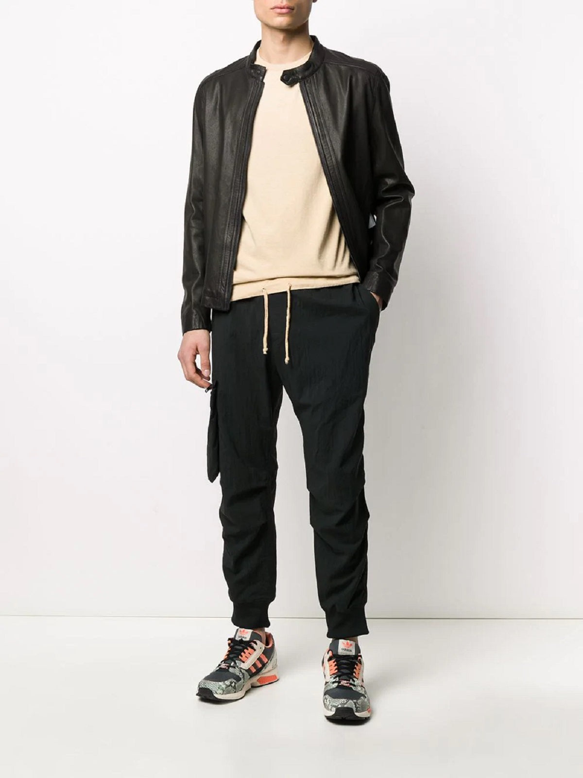 Men’s Obsidian Black Leather Interceptor Jacket | High-Street Moto | Full Grain Apparel