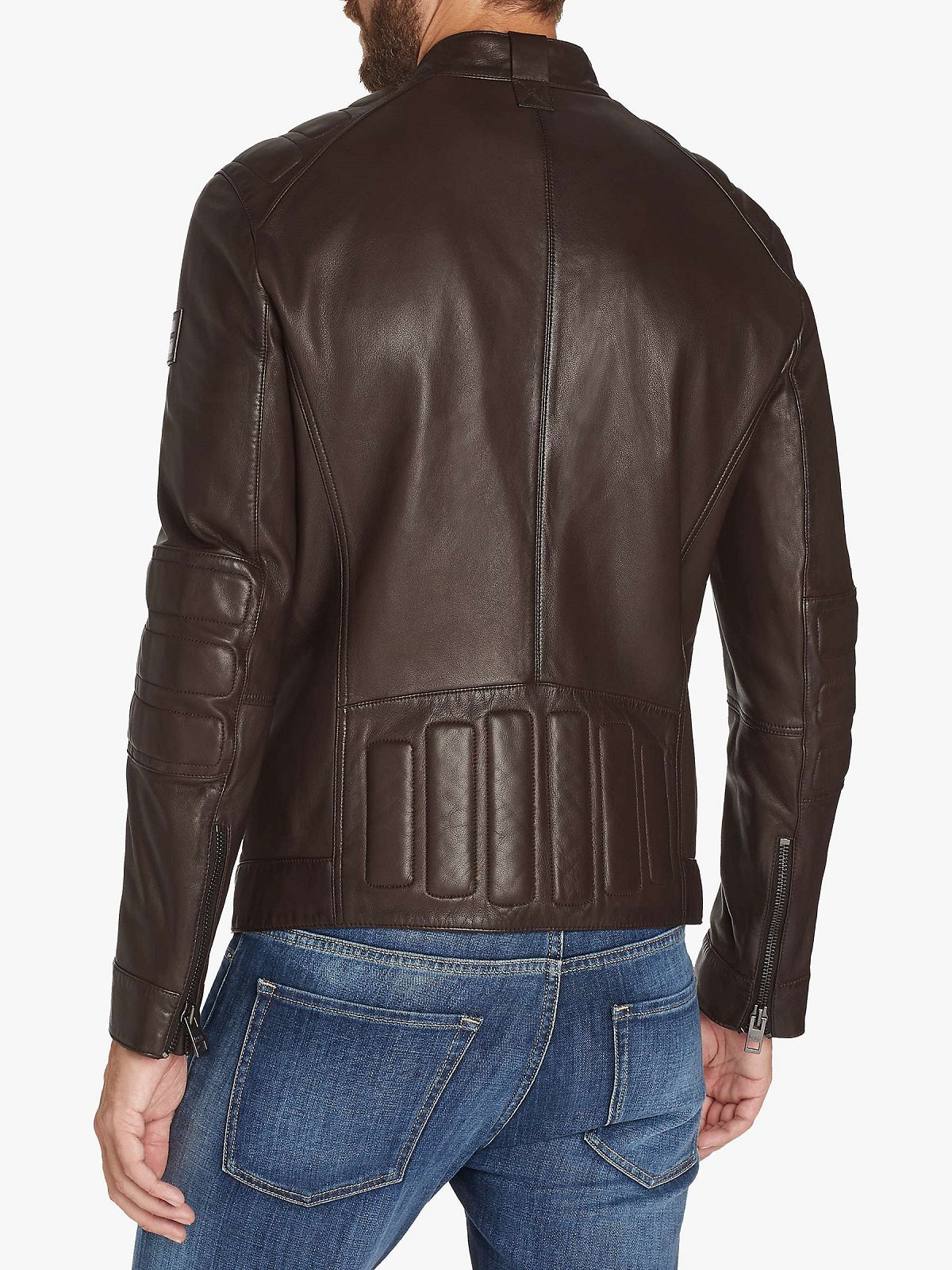 Men’s Chestnut Brown Leather Moto Jacket | Heritage Biker Identity | Full Grain Apparel