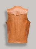 Men’s Frontier Brown Western Leather Vest | Authentic Cowboy Heritage | Full Grain Apparel