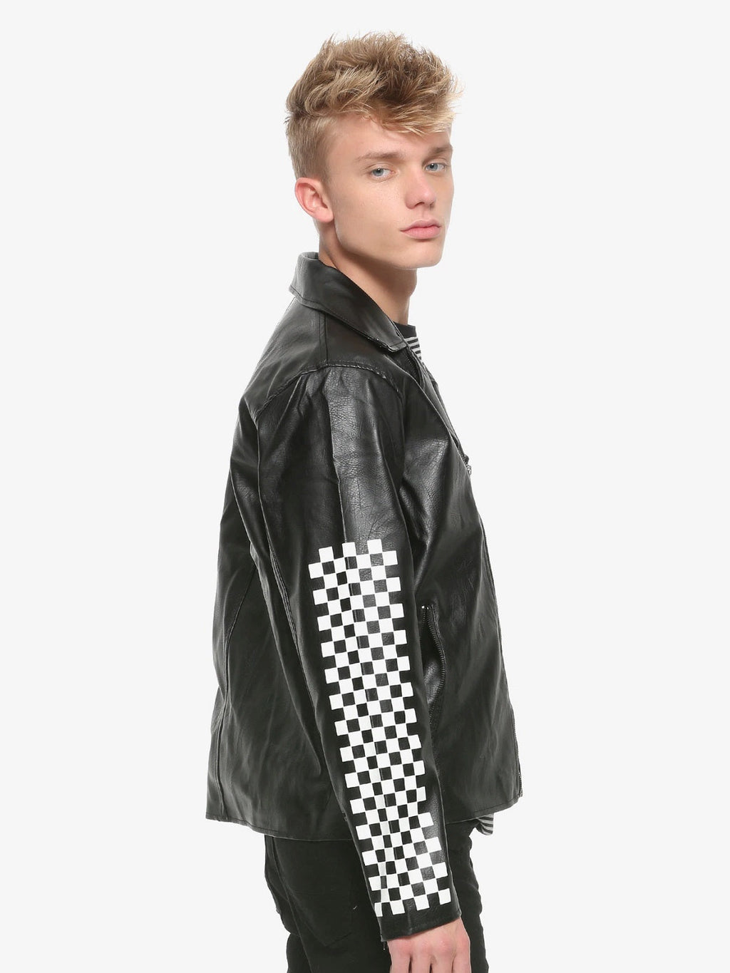 Chaqueta de motociclista de cuero negro medianoche para hombre | Ropa urbana de moto resistente | Prenda de cuero de grano completo