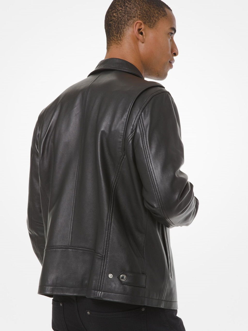 Men’s Vanguard Black Moto Leather Jacket | Slim-Fit Street Armor | Full Grain Apparel