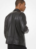 Men’s Vanguard Black Moto Leather Jacket | Slim-Fit Street Armor | Full Grain Apparel