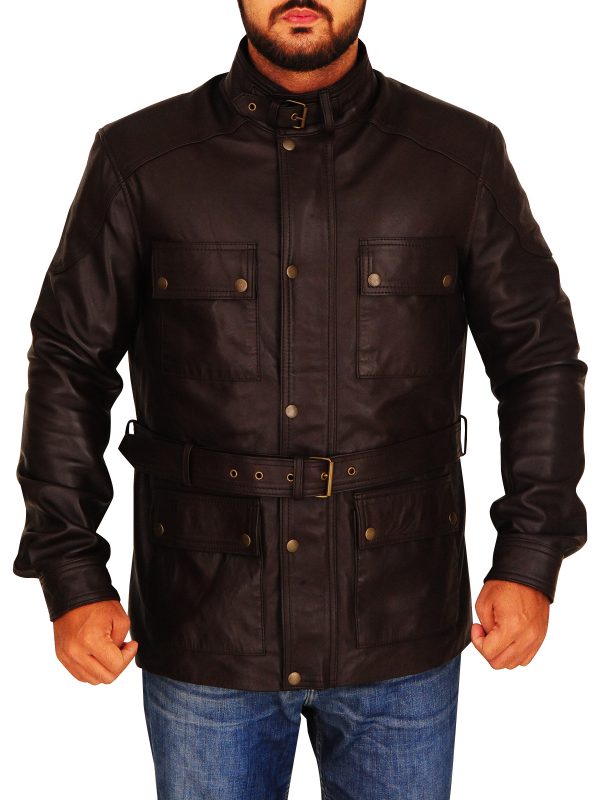 Men’s Brown Field Jacket | Military Utility Style | Full Grain Apparel