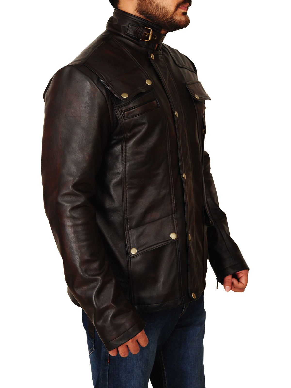 Men’s Dark Brown Leather Jacket | Classic Heritage Style | Full Grain Apparel