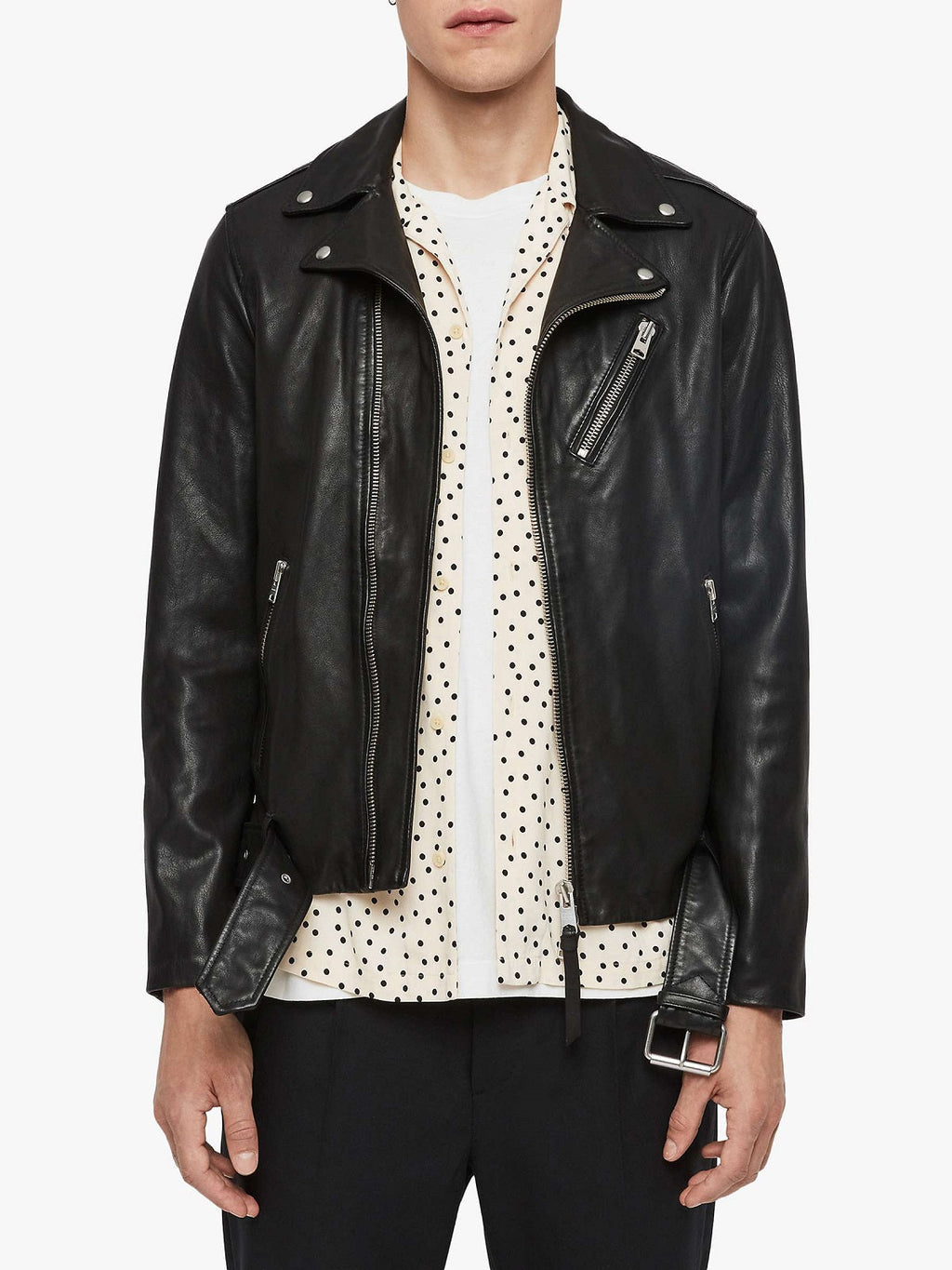 Chaqueta de Piel Negra "Natty" para Hombre | Estilo Urbano Sofisticado | Prenda de Piel de Grano Completo