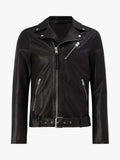 Men’s Natty Black Leather Racer Jacket | Sharp Urban Identity | Full Grain Apparel