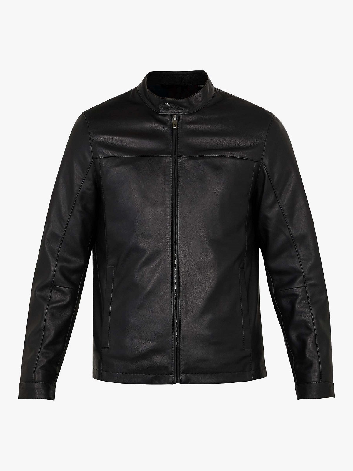 Men’s Carbon-Onyx Moto Leather Jacket | Industrial Street Armor | Full Grain Apparel