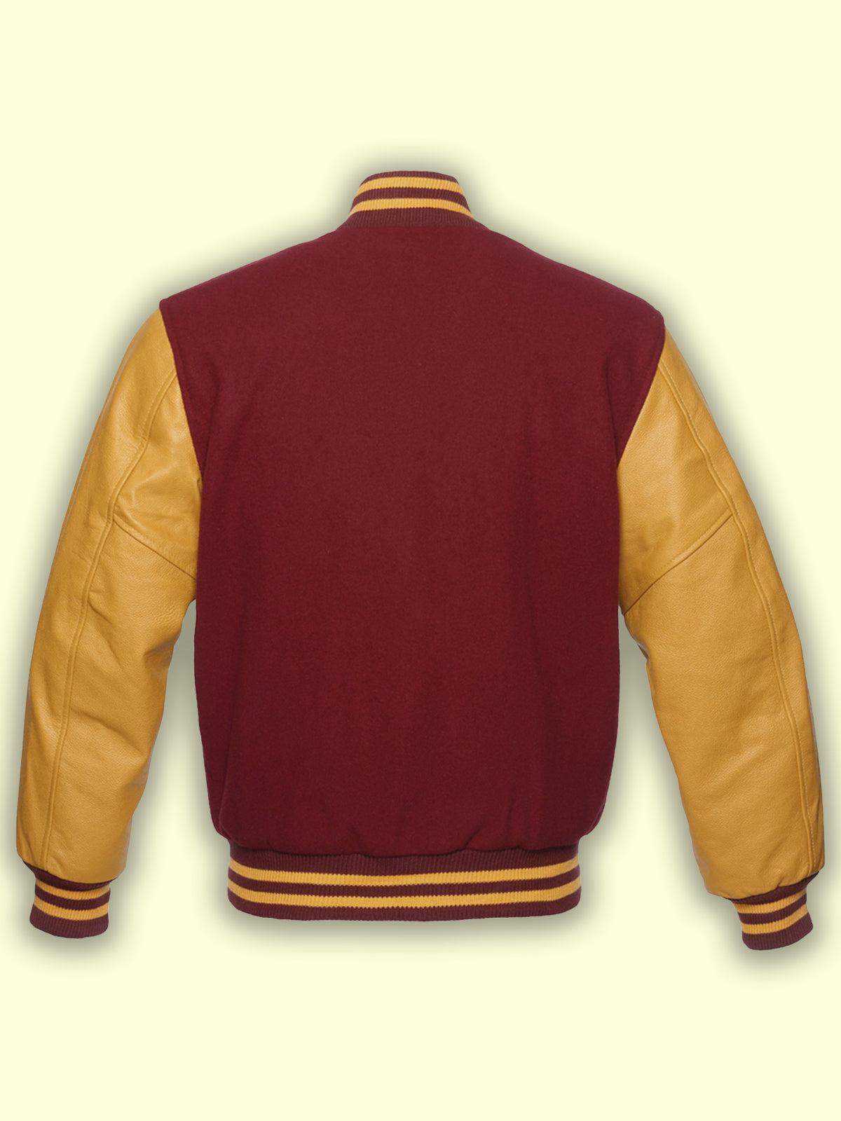 Men’s Cardinal & Gold Varsity Jacket | Championship Heritage | Full Grain Apparel