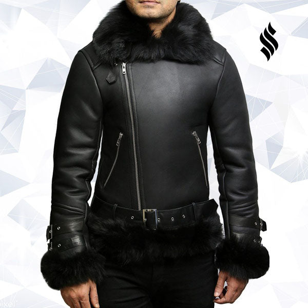 Men’s Aviator Flying Jacket | Real Shearling Sheepskin Toscana Flying Coat | Full Grain Apparel