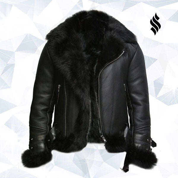Men’s Aviator Flying Jacket | Real Shearling Sheepskin Toscana Flying Coat | Full Grain Apparel