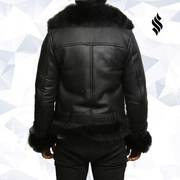 Men’s Aviator Flying Jacket | Real Shearling Sheepskin Toscana Flying Coat | Full Grain Apparel