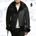 Men’s Aviator Flying Jacket | Real Shearling Sheepskin Toscana Flying Coat | Full Grain Apparel