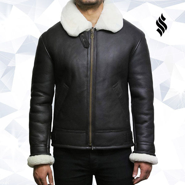 Men’s Aviator RAF B3 Shearling Sheepskin Flying Bomber Jacket | Vintage Combat Heritage | Full Grain Apparel