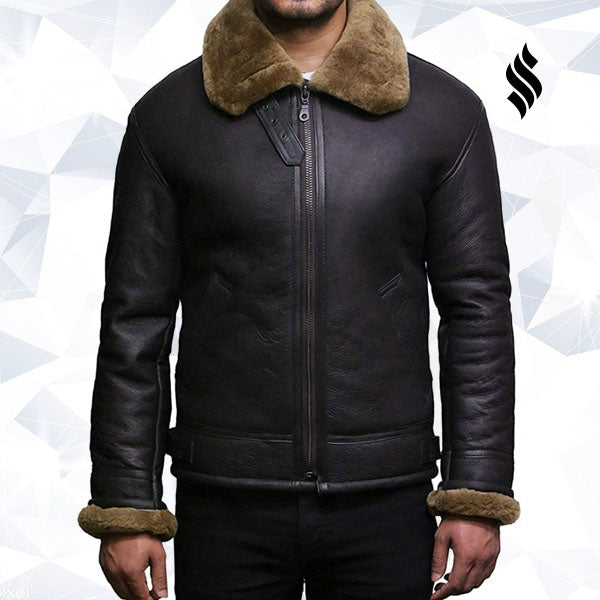 Men’s Aviator RAF B3 Shearling Sheepskin Flying Bomber Jacket | Vintage Combat Heritage | Full Grain Apparel