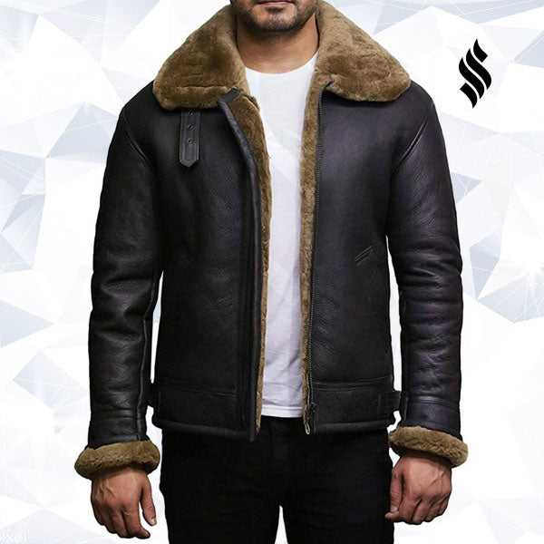 Men’s Aviator RAF B3 Shearling Sheepskin Flying Bomber Jacket | Vintage Combat Heritage | Full Grain Apparel
