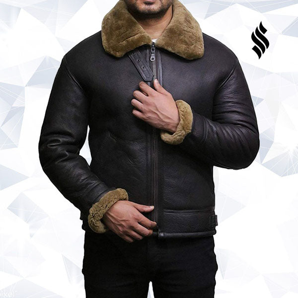Men’s Aviator RAF B3 Shearling Sheepskin Flying Bomber Jacket | Vintage Combat Heritage | Full Grain Apparel
