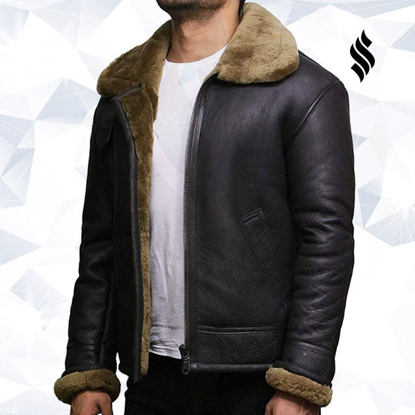 Men’s Aviator RAF B3 Shearling Sheepskin Flying Bomber Jacket | Vintage Combat Heritage | Full Grain Apparel
