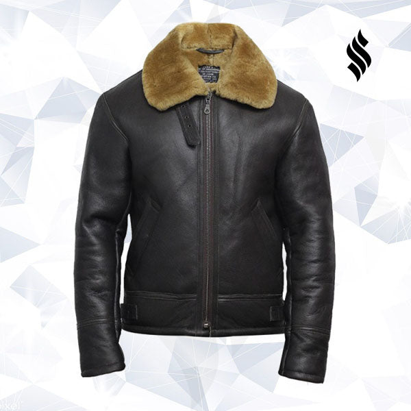 Men’s Aviator RAF B3 Shearling Sheepskin Flying Bomber Jacket | Vintage Combat Heritage | Full Grain Apparel