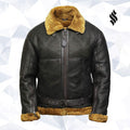 Men’s Aviator Real Shearling Sheepskin Leather Bomber Flying Jacket | Rugged Winter Authority | Full Grain Apparel