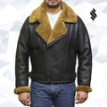 Men’s Leather Shearling Sheepskin Jacket | Rugged Winter Sophistication | Full Grain Apparel
