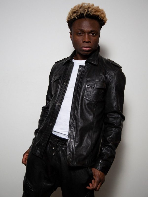 Men’s Dark Knight Black Leather Moto Jacket | Industrial Biker Style | Full Grain Apparel