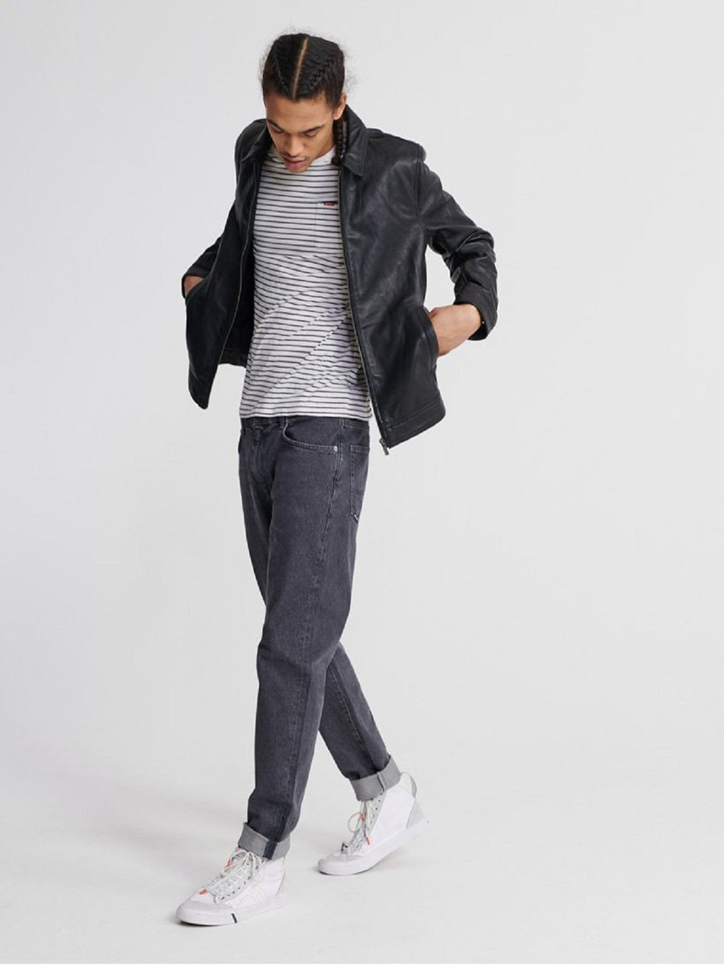 Men’s Casual Black Leather Jacket | Premium Genuine Sheepskin | Full Grain Apparel