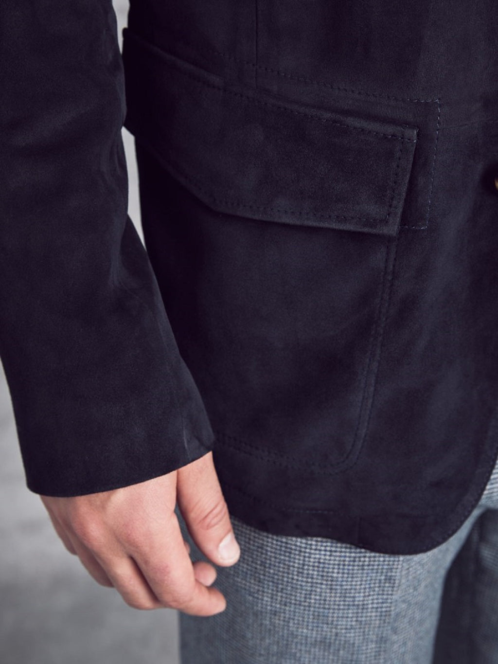 Men’s Stealth Onyx Black Suede Jacket | Modern Industrial Moto | Full Grain Apparel