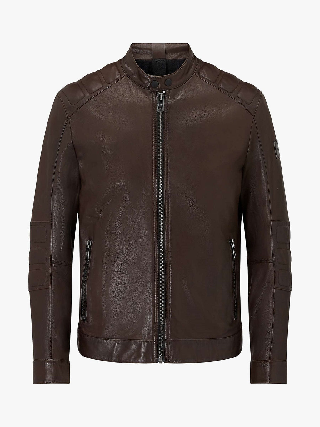 Men’s Chestnut Brown Leather Moto Jacket | Heritage Biker Identity | Full Grain Apparel