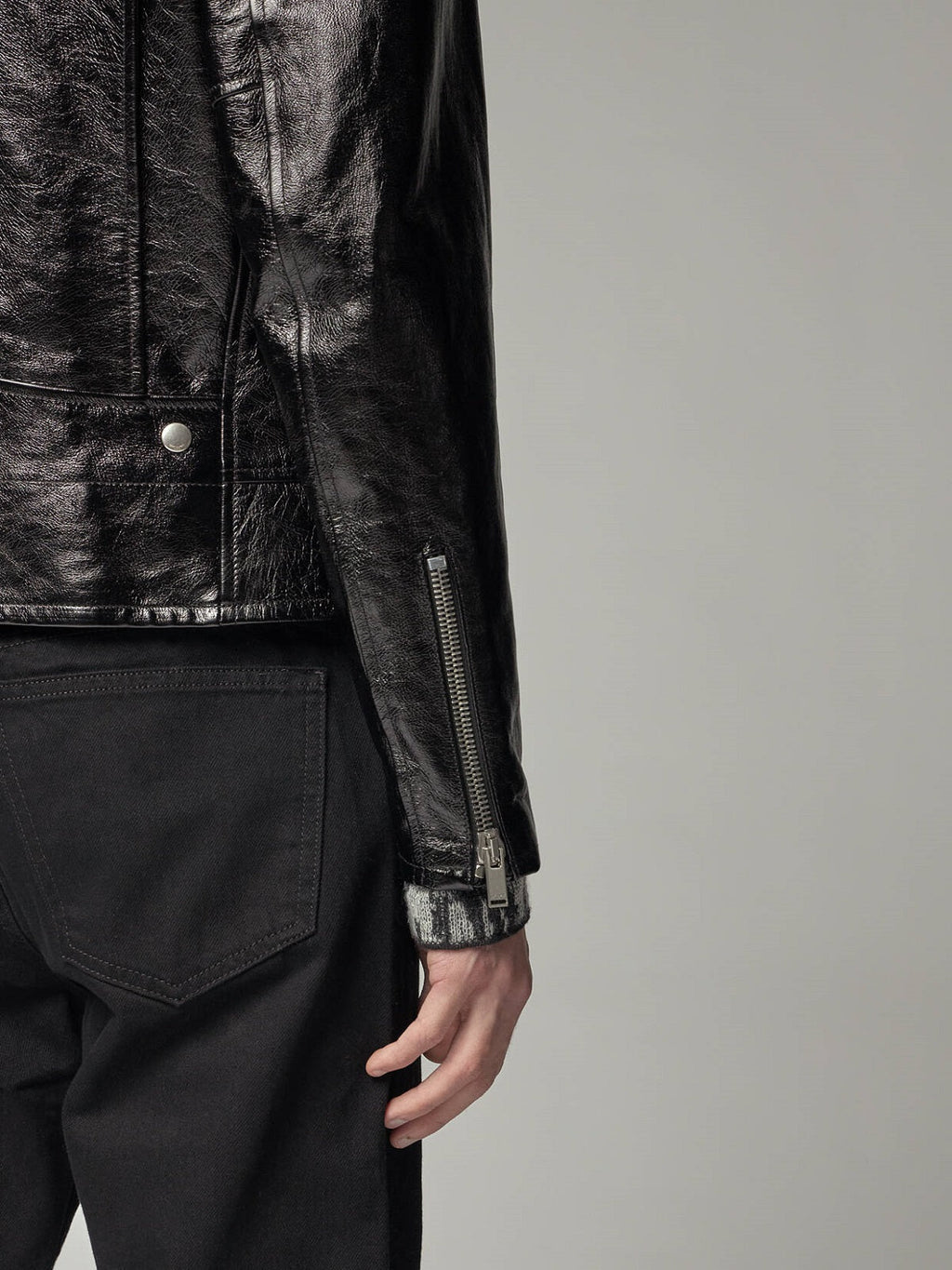 Men’s Obsidian Black Leather Racer Jacket | Heritage Moto Silhouette | Full Grain Apparel