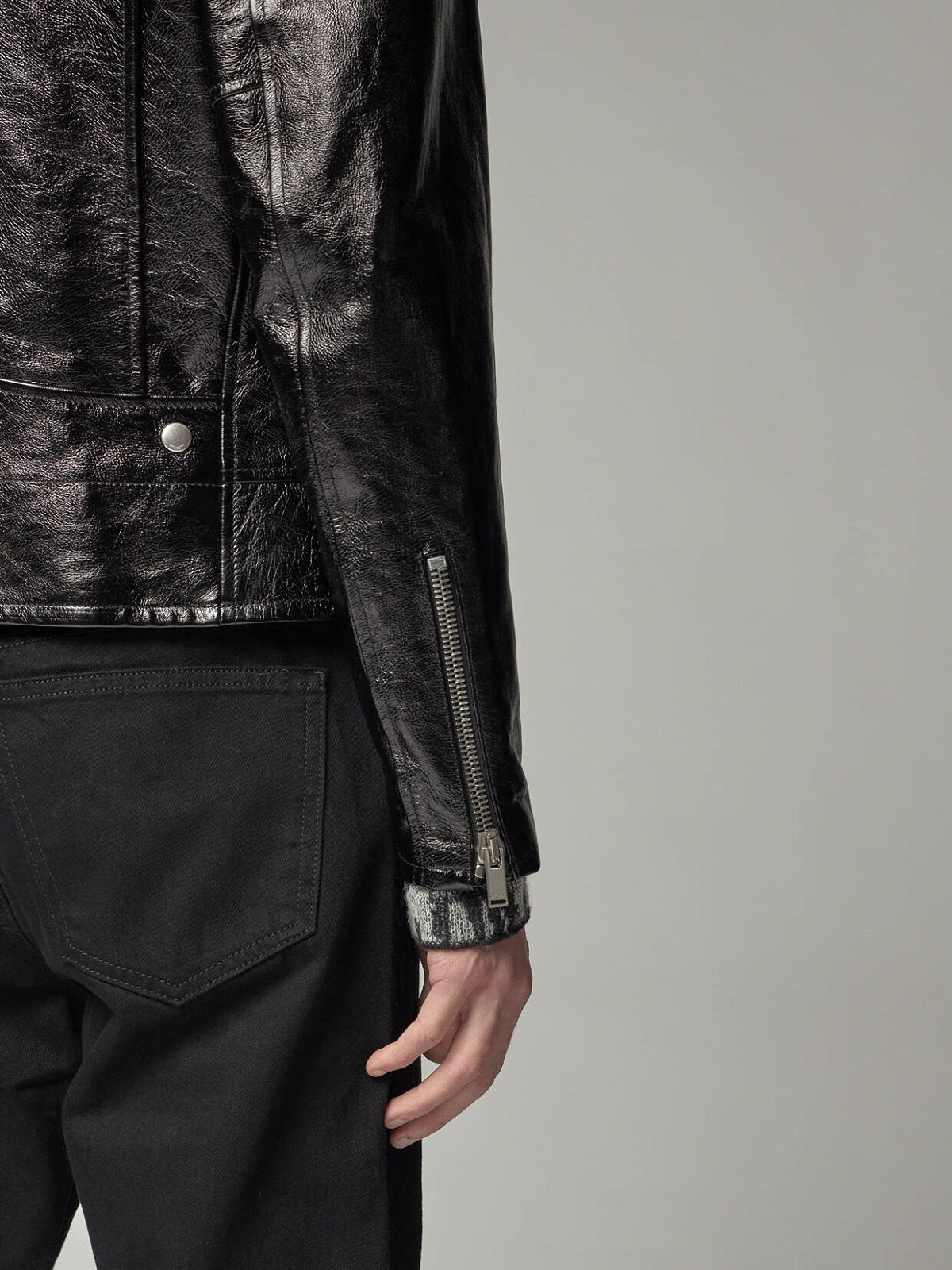Men’s Obsidian Black Leather Racer Jacket | Heritage Moto Silhouette | Full Grain Apparel