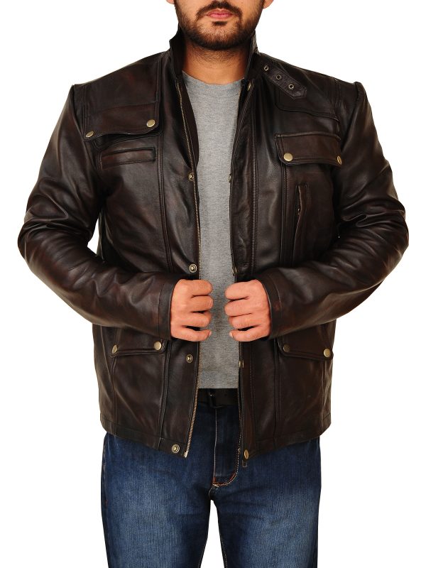 Men’s Dark Brown Leather Jacket | Classic Heritage Style | Full Grain Apparel