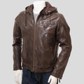Men's George Brown Removable Hooded Jacket | Full Grain Apparel