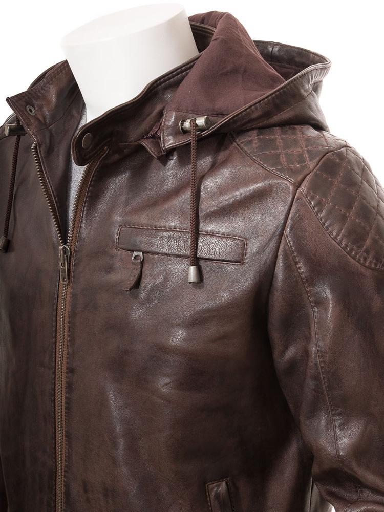 Men's George Brown Removable Hooded Jacket | Full Grain Apparel
