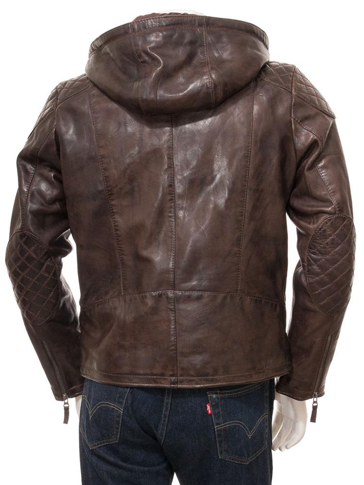 Men's George Brown Removable Hooded Jacket | Full Grain Apparel