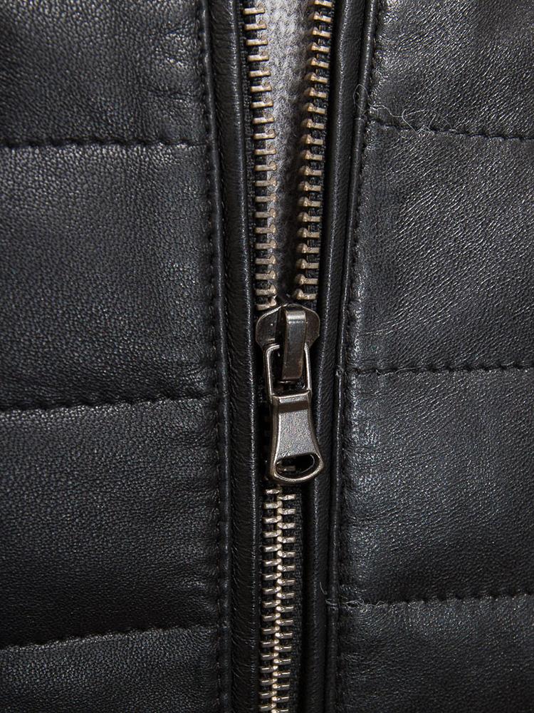 Men's Jair Black Quilted Leather Jacket | Full Grain Apparel