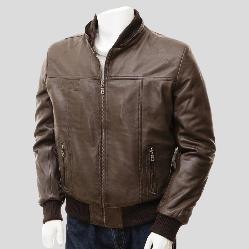 Men's Mado Brown Removable Hooded Jacket | Full Grain Apparel