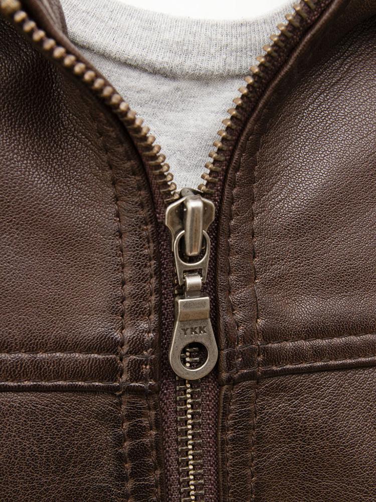 Men's Mado Brown Removable Hooded Jacket | Full Grain Apparel