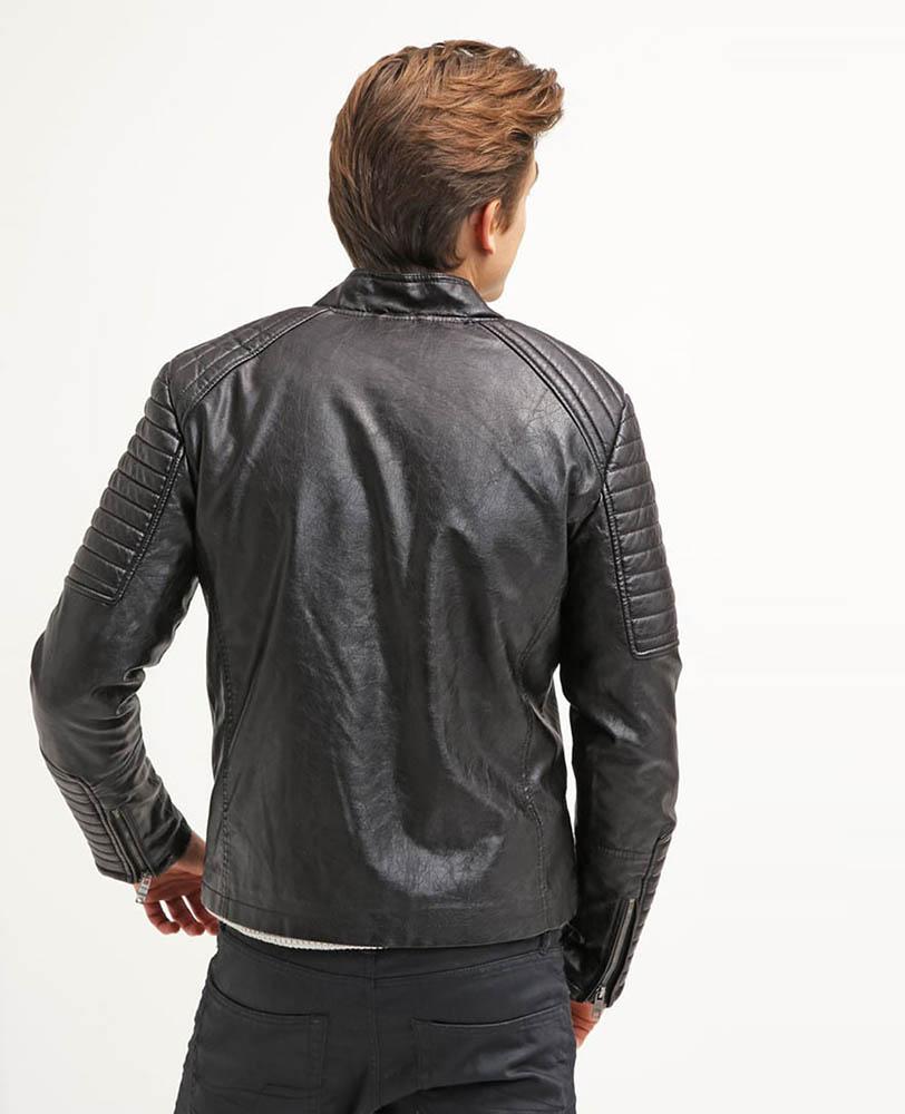 Men's Robt Black Quilted Leather Jacket | Full Grain Apparel