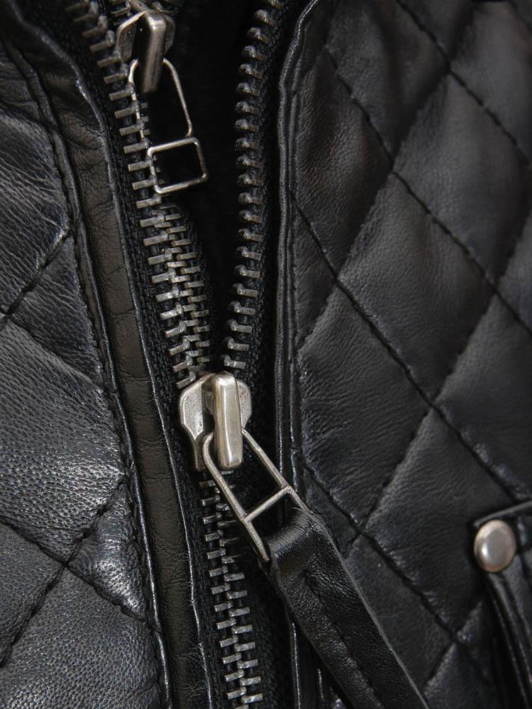 Men's Ronn Black Quilted Leather Jacket | Full Grain Apparel