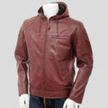 Men's Tore Red Removable Hooded Jacket | Full Grain Apparel