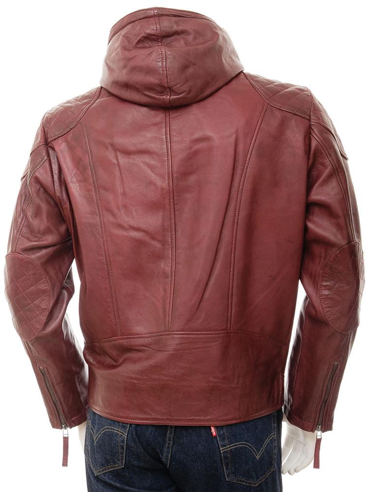 Men's Tore Red Removable Hooded Jacket | Full Grain Apparel