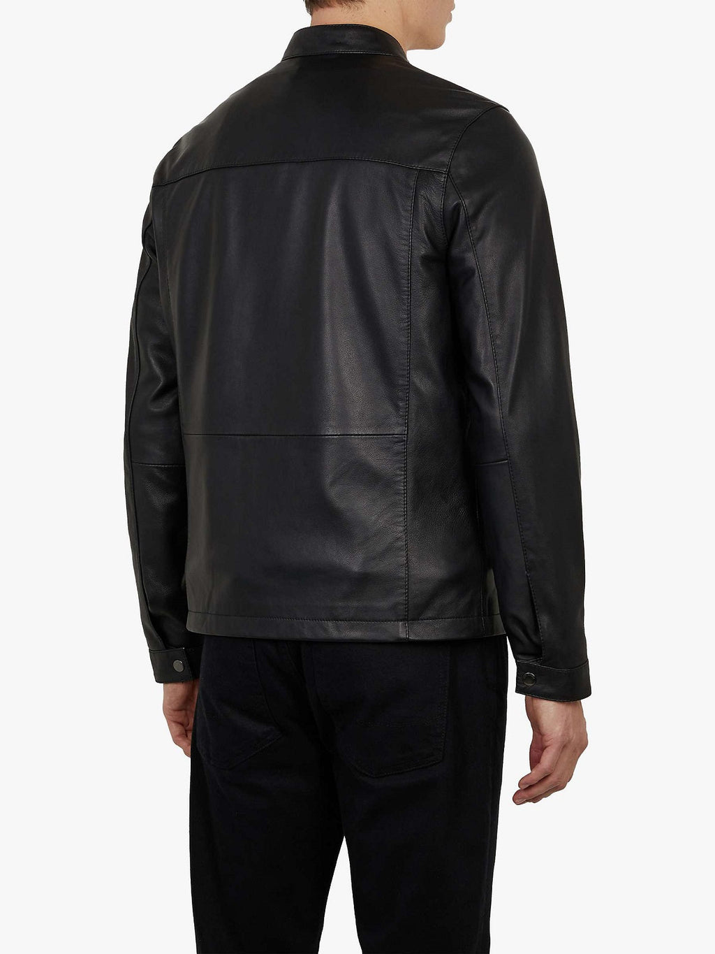 Men’s Carbon-Onyx Moto Leather Jacket | Industrial Street Armor | Full Grain Apparel