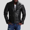 The "Neil" Black Quilted | Designer Lambskin Moto | Full Grain Apparel
